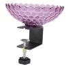 Jiawu Adjustable Clamp-Mounted Bird Bath with Removable Bowl, for Fences and Balconies, Purple view 3