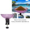 Jiawu Adjustable Clamp-Mounted Bird Bath with Removable Bowl, for Fences and Balconies, Purple view 4