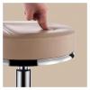 FXLUHAY Medical and Beauty Salon Stool with Footrest, Round Swivel Stool with Lift, Chrome 5-Caster Base, Height-Adjustable 41–56 cm, Beige view 3