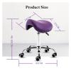 FXLUHAY Saddle Stool with Wheels, Height-Adjustable, Color 7 view 2