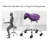 FXLUHAY Saddle Stool with Wheels, Height-Adjustable, Color 7 view 3