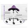 FXLUHAY Saddle Stool with Wheels, Height-Adjustable, Color 7 view 4