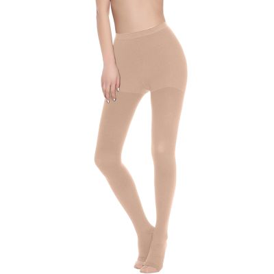 Class 2 Compression Tights for Varicose Veins, White, M