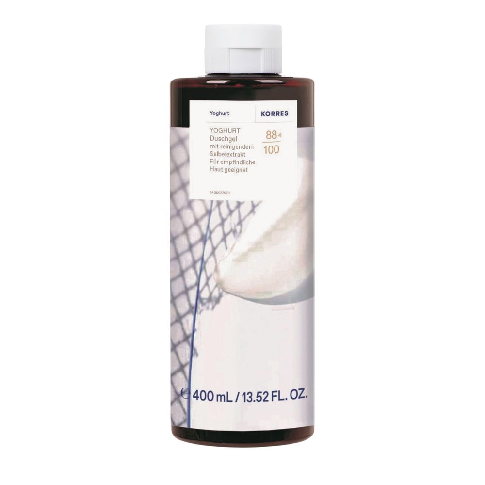KORRES YOGHURT Shower Gel with Greek Sage Extract and Creamy Yogurt Scent, 400 ml