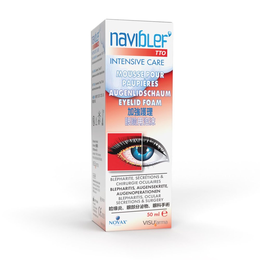 NAVIBLEF TTO Intensive Care Eyelid Foam for Blepharitis, 50 ml