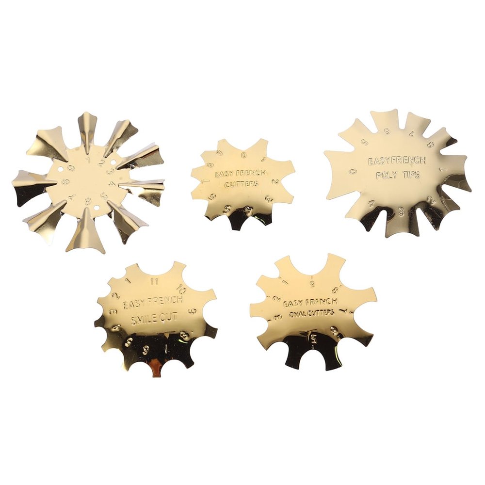 PLAFOPE 5-Piece Stainless Steel French Nail Stencils