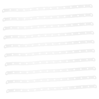 TOYANDONA 10-Piece White Plastic Hanger Connector Strips for Space-Saving Closet Organization