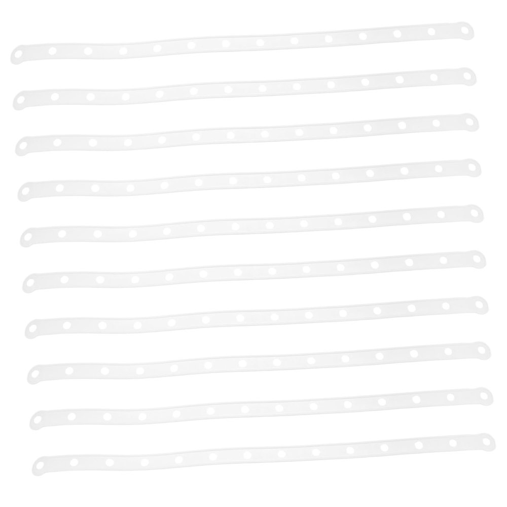 TOYANDONA 10-Piece White Plastic Hanger Connector Strips for Space-Saving Closet Organization