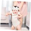 White Lace Bow Headband for Newborns view 4
