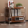 XRRJFY 3-Tier Aquarium Stand, Adjustable Shelves, 100 x 40 x 70 cm / 39 x 16 x 28 in view 2