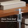 XRRJFY 3-Tier Aquarium Stand, Adjustable Shelves, 100 x 40 x 70 cm / 39 x 16 x 28 in view 4