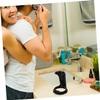 Gogogmee 2-Piece Plastic Razor Stands for Men, Black, Space-Saving and Easy to Clean, Suitable for Beard Brushes and Razors on a Desk view 4