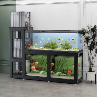XRRJFY Aquarium Stand, Terrarium Stand, 2-Tier Storage Rack, Black, 130 x 40 x 120 cm