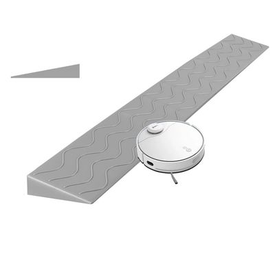 1 Pc Non-Slip Rubber Wheelchair Ramp, 14-Inch-High Threshold Mat for Indoor and Outdoor Use (Gray, H 3.15 in)