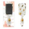Mexpekil Massage Hair Brush for Women and Men, Detangling Paddle Brush for Wet or Dry Hair, Soft Air-Cushion Comb, White Daisies and Honeybees view 1