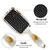 Mexpekil Massage Hair Brush for Women and Men, Detangling Paddle Brush for Wet or Dry Hair, Soft Air-Cushion Comb, White Daisies and Honeybees view 2