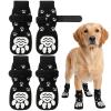 GakQll 2 Pairs Double-Sided Anti-Slip Dog Socks with Adjustable Straps - Soft Paw Protection for Indoor Use (Size M) view 1