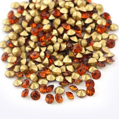 Anevous 1,440-Piece 4 mm Orange Nail Rhinestones