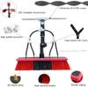 Glass Cleaning Brush with Telescopic Pole, Rotating Head, Squeegee, and Soap Dispenser for Solar Panels and Household Windows view 3