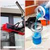 Glass Cleaning Brush with Telescopic Pole, Rotating Head, Squeegee, and Soap Dispenser for Solar Panels and Household Windows view 4