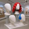 Bavokon Wig Display Head Model Holder, Realistic Stand view 2