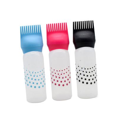 3-Piece Refillable Hair Dye Bottles with Comb, Plastic