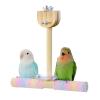Indoor Bird Stand | Bird Swing Rope Toy Perch | Hammock Cage Accessory for Finches, Lovebirds, Budgerigars - Indoor & Outdoor Use view 1