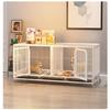 Indoor Pet Crate with Divider for Small Dogs and Cats view 1