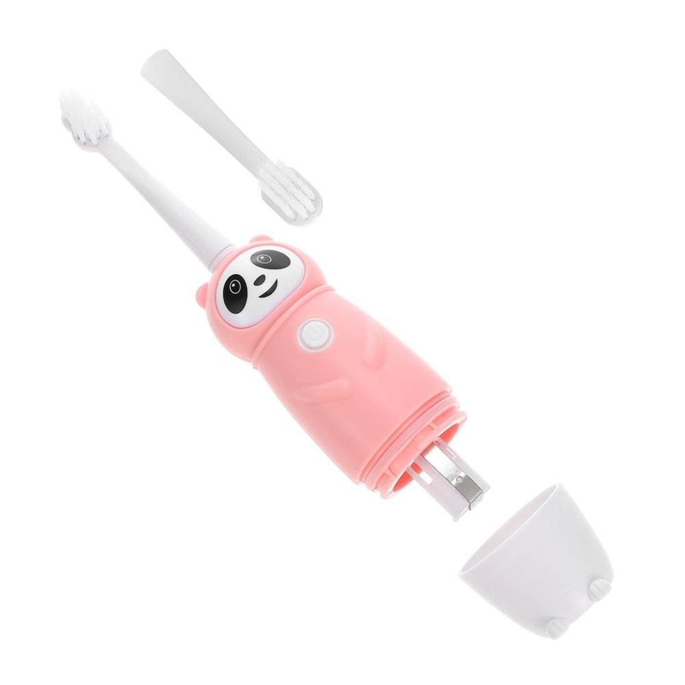 COLLBATH Kids Electric Toothbrush with Soft Bristles, IPX7, 22,000/min, Ages 3–12, Includes 2 Brush Heads (Pink)