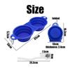 ATBUSS Foldable Double Pet Bowl with Hanging Buckle and Bowl Brush view 2