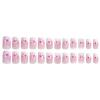 Viugex 24-Piece French Press-On Nails, Short Square, Pink Peach Blossom Design view 3