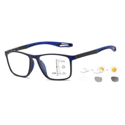 Generic Reading Glasses for Men and Women, Sporty Style, Blue-Light-Blocking Ultralight TR90 Frame, Comfortable (Black/Blue, 3.5x)