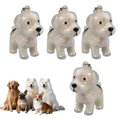 Rieoany 4-Pack Pet Hair Keychains