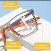 Generic Reading Glasses for Men and Women, Sporty Blue-Light-Blocking TR90 Frame, Lightweight and Comfortable (Gray/Orange, 2.5x) view 3