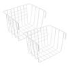 BCOATH 2-Pack Metal Hay Feeders for Rabbits, Guinea Pigs & Chinchillas, Wall-Mounted, White view 1