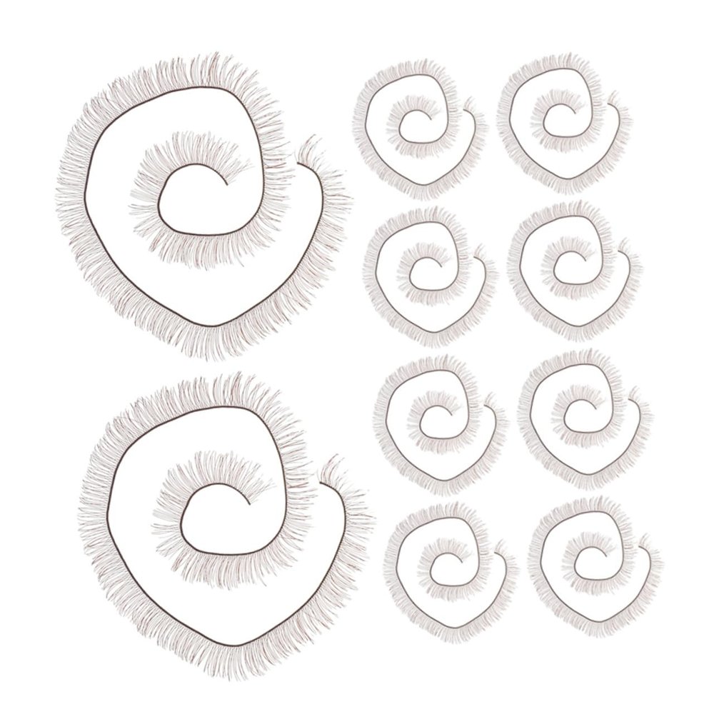 VALICLUD 20-Piece Pack of False Eyelashes for Dolls and DIY Crafts