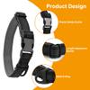 Puppy Collar, Padded Adjustable Dog Collar, Soft Neoprene Padding, with Plastic Buckle and Ring, Classic Dog Collar, Easy Care, Black S(30-40cm) view 3