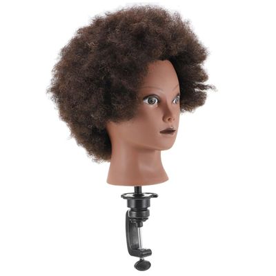 African Training Mannequin Head for Hairstyling Practice, Black