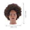 African Training Mannequin Head for Hairstyling Practice, Black view 2