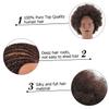 African Training Mannequin Head for Hairstyling Practice, Black view 4