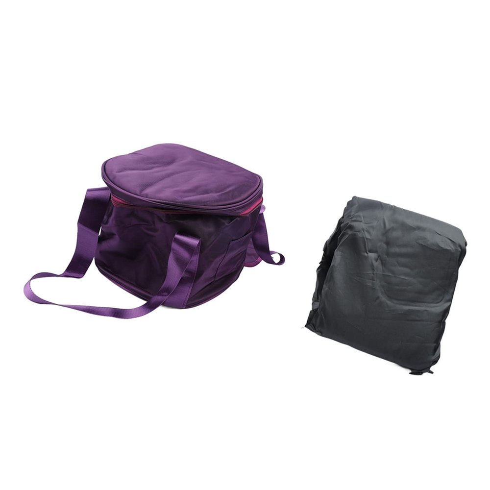 TARSHYRY Singing Bowl Bag, Crystal Bowl Bag, Thickened Design with 2 External Pockets, for Mallets, 10-Inch Pure Purple