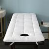 LDLCYCN White 60 × 185 cm Spa Massage Table Pad with Face Hole view 1