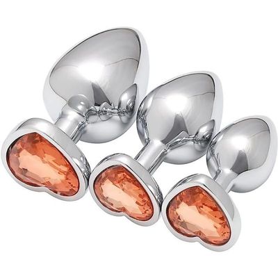 ZeeKoug 3-Piece Set in 3 Sizes, Orange Heart-Shaped Hip Elasticity Training Accessory, Couple Gift