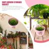 MUCKLILY Decorative Cotton Rope Basket, Pink, Compact Table Organizer view 3