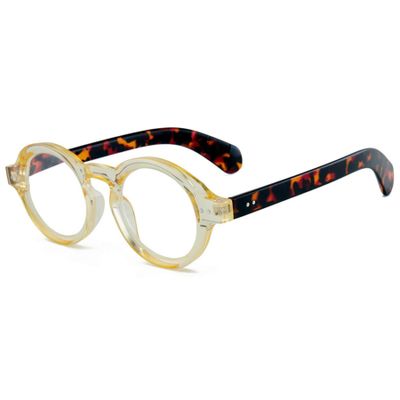 ALKAHE Round Reading Glasses without Blue Light Filter