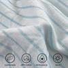 TRQQWEQQ 150/180 Cotton 4-Piece Bedding Set, Minimalist Striped Pattern, Camel, Queen/150 cm view 2