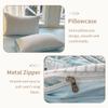 TRQQWEQQ 150/180 Cotton 4-Piece Bedding Set, Minimalist Striped Pattern, Camel, Queen/150 cm view 4