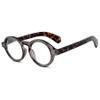 ALKAHE Round Reading Glasses for Men and Women, 2.5 Magnification, Gray Tortoiseshell Frame view 1