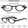ALKAHE Round Reading Glasses for Men and Women, 2.5 Magnification, Gray Tortoiseshell Frame view 2