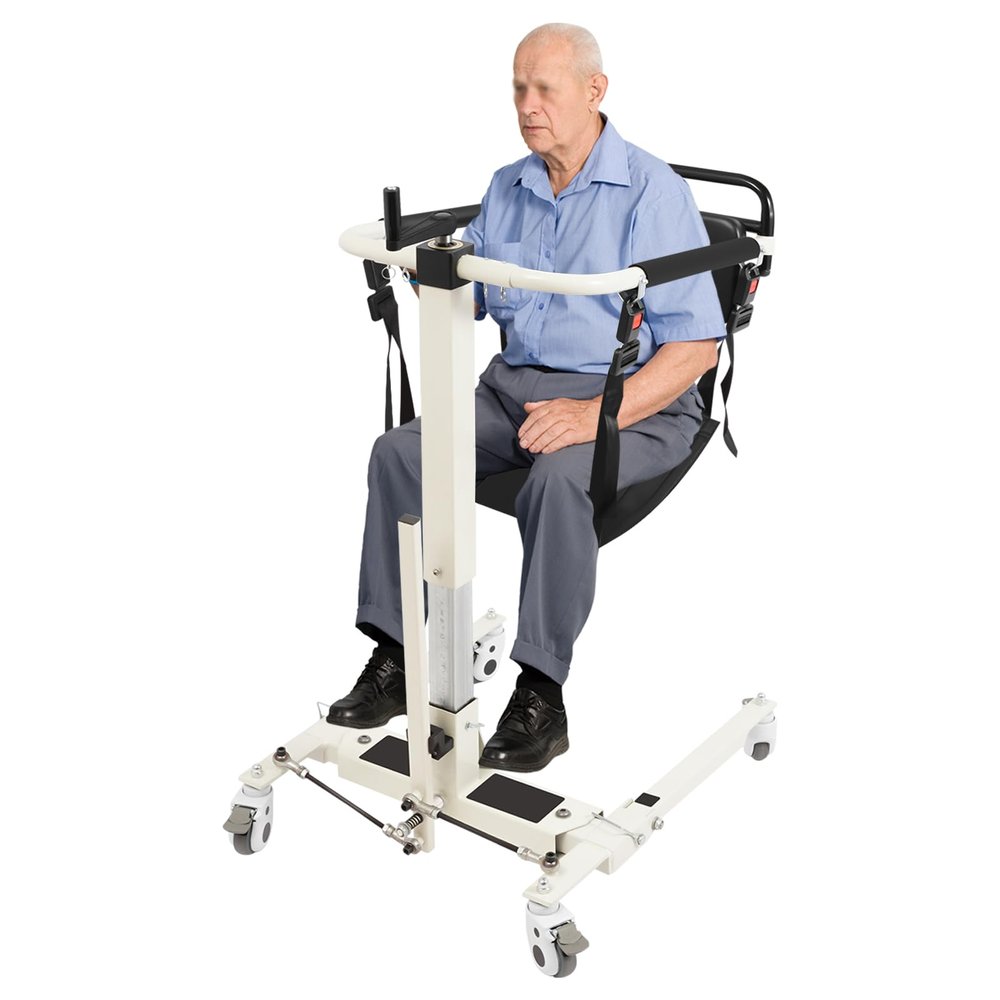 Hydraulic Patient Transfer Chair, Adjustable, 120 kg Capacity
